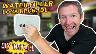 LIVE | Installing a Cam Lock into our Jayco Water Filler Door - a quick easy & secure DIY!