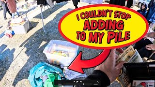 My Pile Kept Growing at this Flea Market Booth #fleamarketfinds