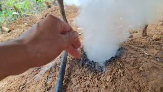 There's been strange smoke coming out of the ground for 100 years.  In Cambodia 