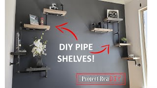 DIY Pipe Shelves