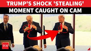 Trump Caught 'Stealing' At Live Event? Viral Clip From Library Opening Leaves Crowd Stunned | WATCH