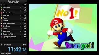 Mario 5 stock 1142 super smash bros speedrun