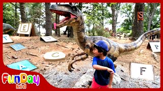 ABC MAT | ABC Finding in Dinosaur Land | Best Learning Videos for Toddlers & Kids - @FunDayKid