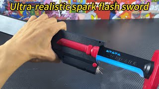 2 Minute ASMR Toy Unboxing: Super cool light-changing spark magnet induction sword toy | Toy Review