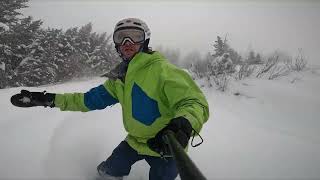 powder run on the deer point lift bogus basin