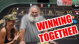 🔥IT'S ALWAYS BETTER TO WIN TOGETHER🔥 30 Roll Craps Challenge - WIN BIG or BUST #508