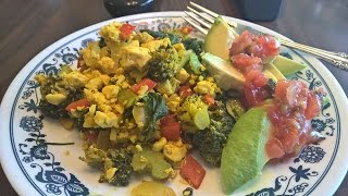 How I make scrambled tofu and veggies