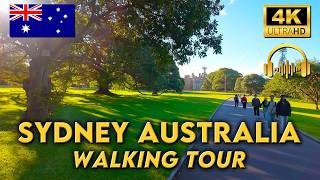 WALKING TOUR SYDNEY AUSTRALIA | Sunny Saturday Afternoon in Botanic Gardens | 4KUHD | Binaural Audio