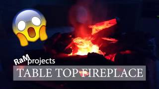 Table top fireplace DIY
