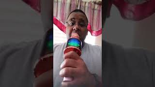 Playing around with my daughter's microphone.