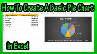 How To Create Insert Make A Basic Pie Chart (Graph) With Numbers Or Values In Excel Explained