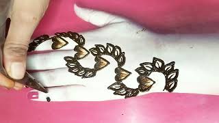 very easy heart mehndi design/mehandi ka design/unique mehndi design.