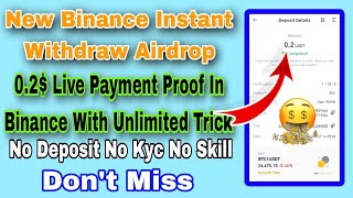 New Instant Withdraw Airdrop 0.2$ Live Payment Proof 🧾 Without investment Airdrop