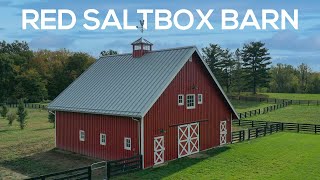 Classic Red Saltbox Barn Kit