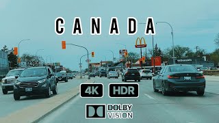 Canada 4K HDR DOLBY VISION / Relaxation through Driving / Only live Sounds of the City / ASMR Video