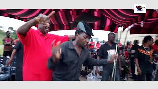 OBUOBA J A ADOFO ON THE DANCING WITH HIS 80'S ASSISTANT LEADER JONES ADJEI@MR AMPADU'S FUNERAL