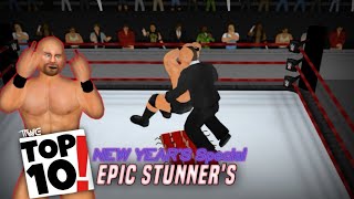 WR3D "Stone Cold" Steve Austin Top 10 Epic Stunner's (New Year's Special)