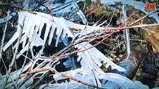 Severe Cold Wave Continues in South Kashmir; Springs and Waterfalls Frozen in Anantnag