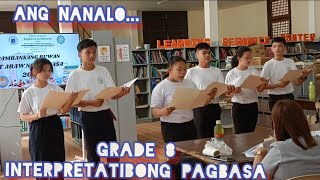 HUSAY AY INILABAS KAYA'T GRADO 8 NAGWAGI SA INTERPRETATIBONG PAGBASA