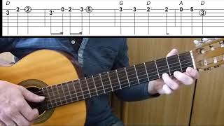 Guitar lesson - Yes Yes Vegetables - Easy Guitar melody tutorial + TAB