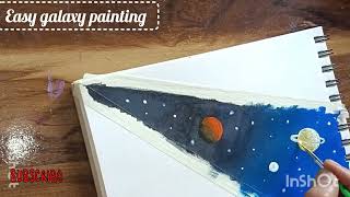 Galaxy painting for beginners/Acrylic painting/My Creations 2021