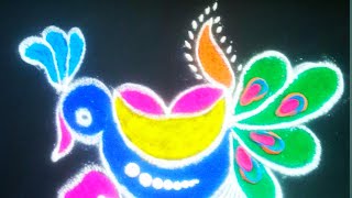 Diwali rangoli with colours* easy rangoli* rangoli designs*