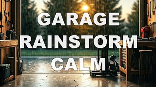 Inside Garage During Storm | Rolling Thunder & Rain Ambience