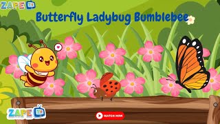 Bumblebee, Ladybug & Butterfly 🐝🐞🦋 | Fun Garden Song for Kids | Sing & Move Along!