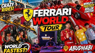 Crazy Rides at Ferrari World Abu Dhabi! World's Fastest Roller Coasters 😨 