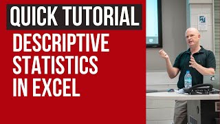 Learn Descriptive Statistics in Excel 👍 (Quick Tutorial)