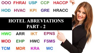 Hotel Abbreviations II Hotel Terminology (PART -2)