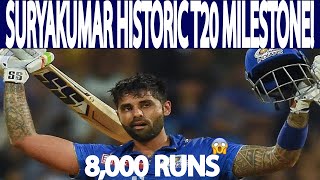 Suryakumar Yadav Joins Virat & Rohit in 8000 Runs Club 😱  Historic T20 Milestone!
