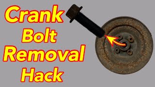 Crank Bolt Removal Hack ( If all else fails )