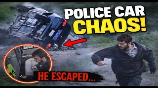 This Guy Tries To Set A Police Car On F!re After He Was ARRESTED