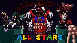 Anime Characters react to Mario's Madness V2 ||All-Stars Part 6 out of ???||