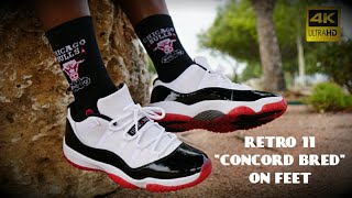 AIR JORDAN RETRO 11 LOW "CONCORD BRED"/"CHICAGO BULLS ON FEET