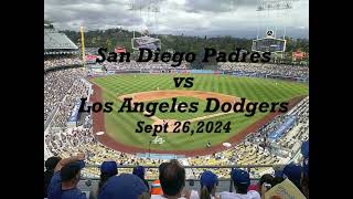 San Diego Padres and Los Angeles Dodgers - Sept 26 , 2024 with Vin Scully