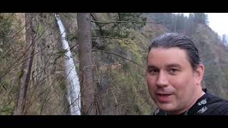 Hiking Up the Trail of Multnomah Falls