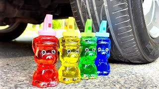 Crushing Crunchy & Soft Things with my car! CAR vs COLORED SLIME vs TOYS