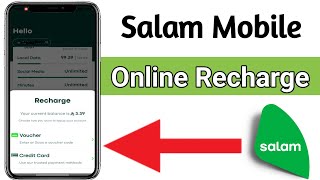 Salam mobile Sim ka Online Recharge keise karen | How To online Recharge salam mobile Sim