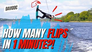 How Many Flips Are Possible In 1 Minute?!? | Wakeboarding Challenge