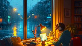 Lantern Windows and Wet Alley 🌧️ Rain Lofi Hip Hop Beats for Study | AK Audio 25