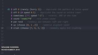 Noisevember 2019 Day 4: Live code rave stabs noise jam