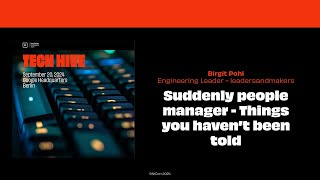 Suddenly People Manager – Things you haven't been told at PAKCon2024