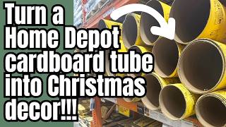 Turning a Giant Cardboard Tube Into FOUR Christmas Tree Collars! #ChristmasInJuly