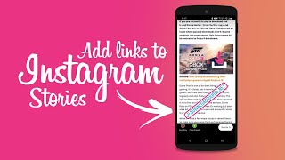 How to add links to your Instagram Stories.