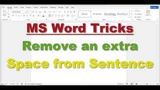 Remove Extra Space in Word Document