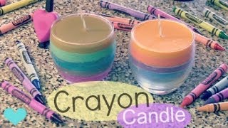DIY CRAYON CANDLE - Home Decor - How To | SoCraftastic