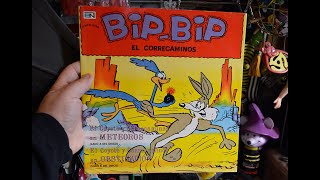 Bip-Bip El Correcaminos Book & Record Zoetrope Vinyl 1972 Cartoon Coyote & Roadrunner KLH Turntable