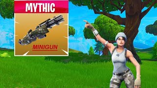 I Use Mythic Minigun Only Challenge | Solos | Fortnite Chapter 2 Season 2 | Victory Royale